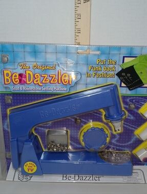 The Original Be-Dazzler Stud & Rhinestone Setting Tool in Blue. Original Packing